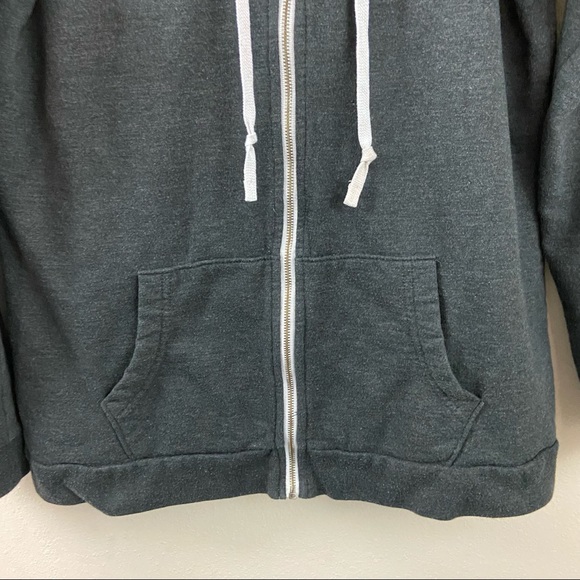 Eddie Bauer Grey Full Zip Drawstring Hoodie Sz S - Picture 3 of 8